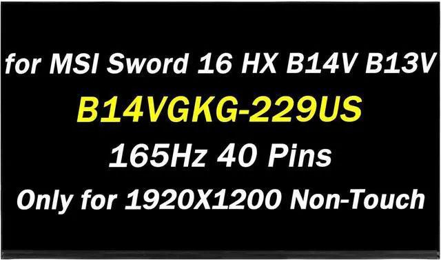 MSI Sword 16 HX B13V Intel Core i7-13th Gen RTX 4070